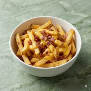 Frites Cheddar Y Bacon (Ración)