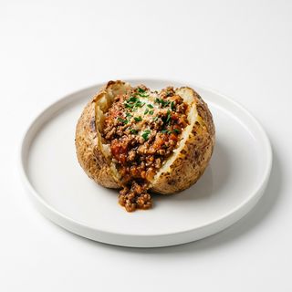 Patata Al Horno Con Salsa Boloñesa