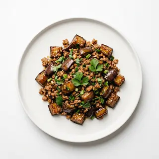 Berenjenas Salteadas Con Carne Picada