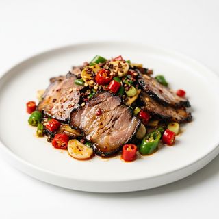 Carne estilo SiChuan con pimientos picantes