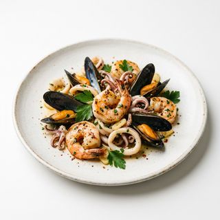 Mariscos variados salteados