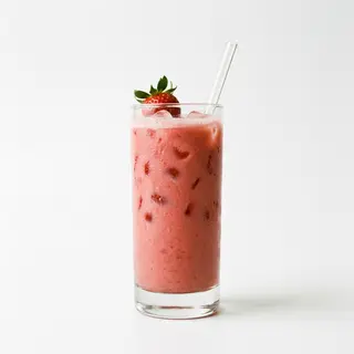 Zumo De Fresa Con Leche (16 Oz.)