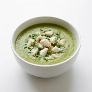 Sopa De Esparragos Con Cangrejos