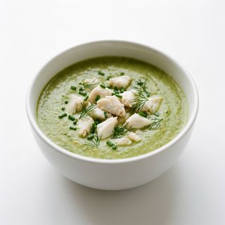 Sopa De Esparragos Con Cangrejos
