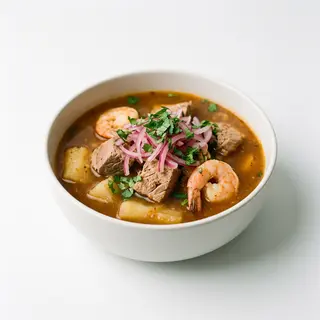 Encebollado Mixto (Pescado Y Gambas)