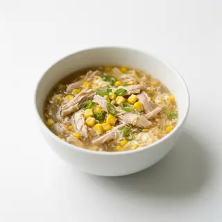 Zuppa di pollo e mais