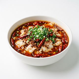 81.Filetto di pesce in brodo piccante水煮鱼