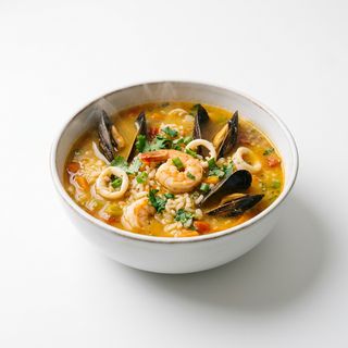 Sopa De Arroz Con Mariscos