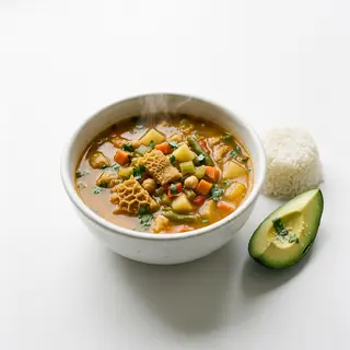 Sopa De Modongo Con Arroz Y Aguacate Pequeño