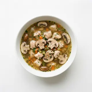 Sopa De Pollo Con Champiñones