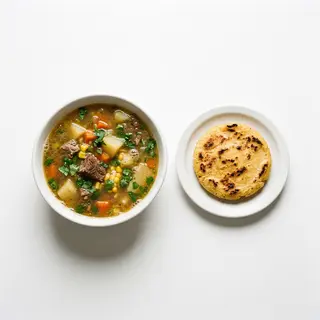 Sopa + Arepa
