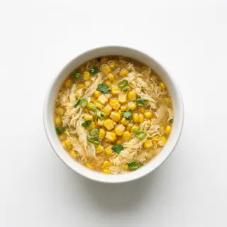 Zuppa di mais e uova