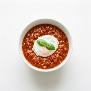 Zuppa di pomodoro e uova