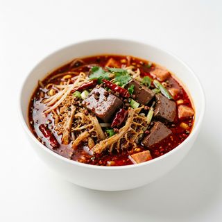 82.Zuppa con sangue di anatra 毛血旺