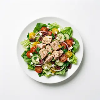 Ensalada De Lechuga Con Atún