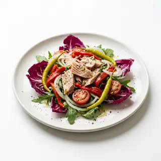 Ensalada de ventresca de atún y radicchio