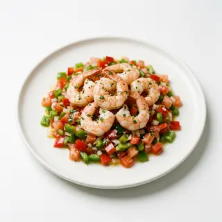 Ensalada Pipirrana Con Gambas