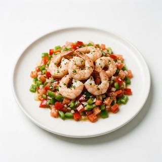 Ensalada Pipirrana Con Gambas