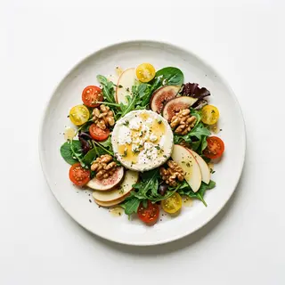 Ensalada de queso de cabra