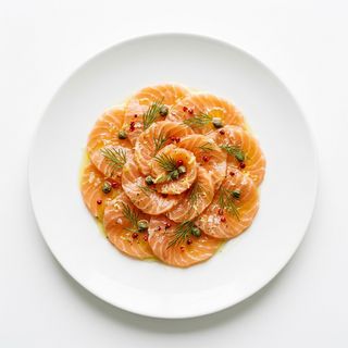 Carpaccio De Salmón Marinado