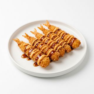Langostinos Crujientes Con Teriyaki Y Mayonesa De Rocoto