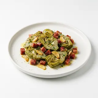 Alcachofas con jamón
