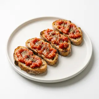 Bruschetta de tomate y oregano