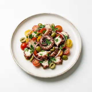 Ensalada mediterranea de pulpo fria