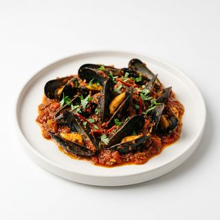 Mussels Masala With Tomate Sauce And Spices