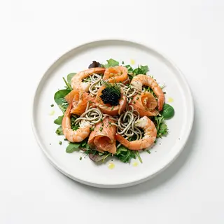 Menú 10 Ensalada de Salmón y Gulas