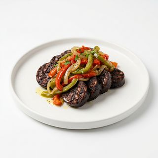 Morcilla Con Piperrada
