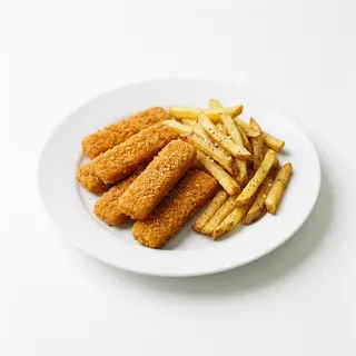Palitos De Pescado Con Patatas Fritas