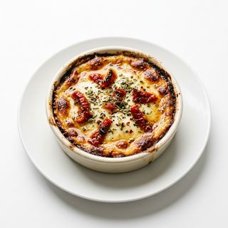 Provolone al horno con tomate seco