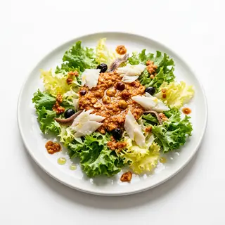 Ensalada De Escarola Y Bacalao Con Xató