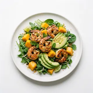 Ensalada Tropical Con Gambas