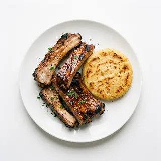 Costillas Con Arepa