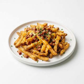 Patatine con cheddar e baccon