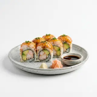 Uramaki Salmón Langostino Roll