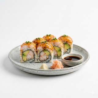 59 Maki flameado con gambas y aguacate (4u )