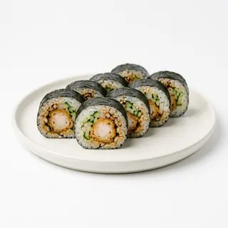 F4. Futomaki De Tempura De Langostino (8 Uds.)