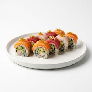Uramaki Rainbow Roll (8 Pzs.)