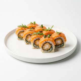 Ura Ebi Fry con Salmón  (8 Pzs.)