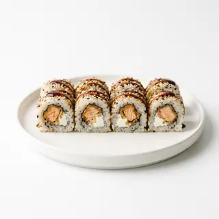 Uramaki De Salmón Rebozado (8 Uds.)