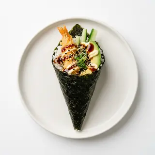 70- Temaki De Langostino Tempurizado (1 Pza.)