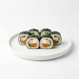 Maki Langostino, Salmón, Lechuga y Philadelphia, 8 Piezas