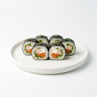 Maki Langostino, Salmón, Lechuga y Philadelphia, 8 Piezas