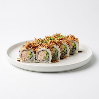 Roll California, Surimi y Cebolla Frita, 8 Piezas