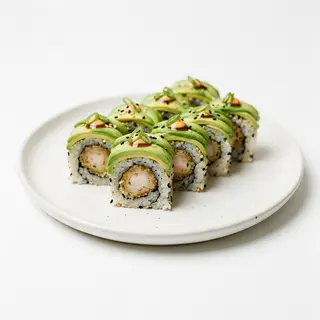 Roll De Langostino Crujiente Con Topping De Aguacate (8 Uds.)
