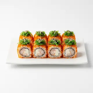 Uramaki langostino waka roll (8 piezas)