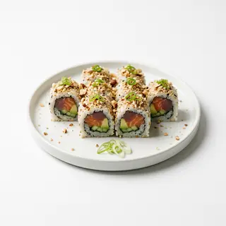 Urumaki De Salmón Y Atún Con Frutos Secos